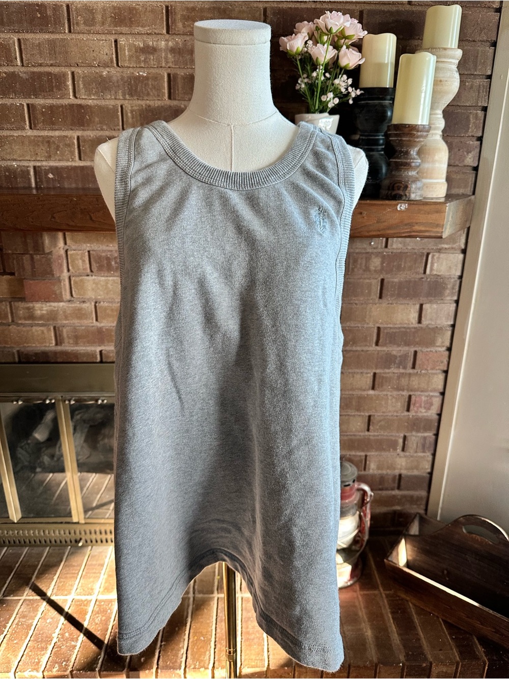 FP Movement Free People Grey French Terry Muscle Tank Oversized M